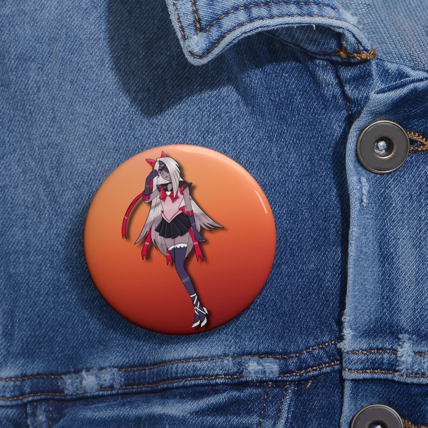 Space Warrior Vaggie Pin Button