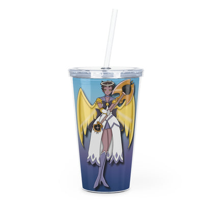 Space Warrior Adam Plastic Tumbler with Straw