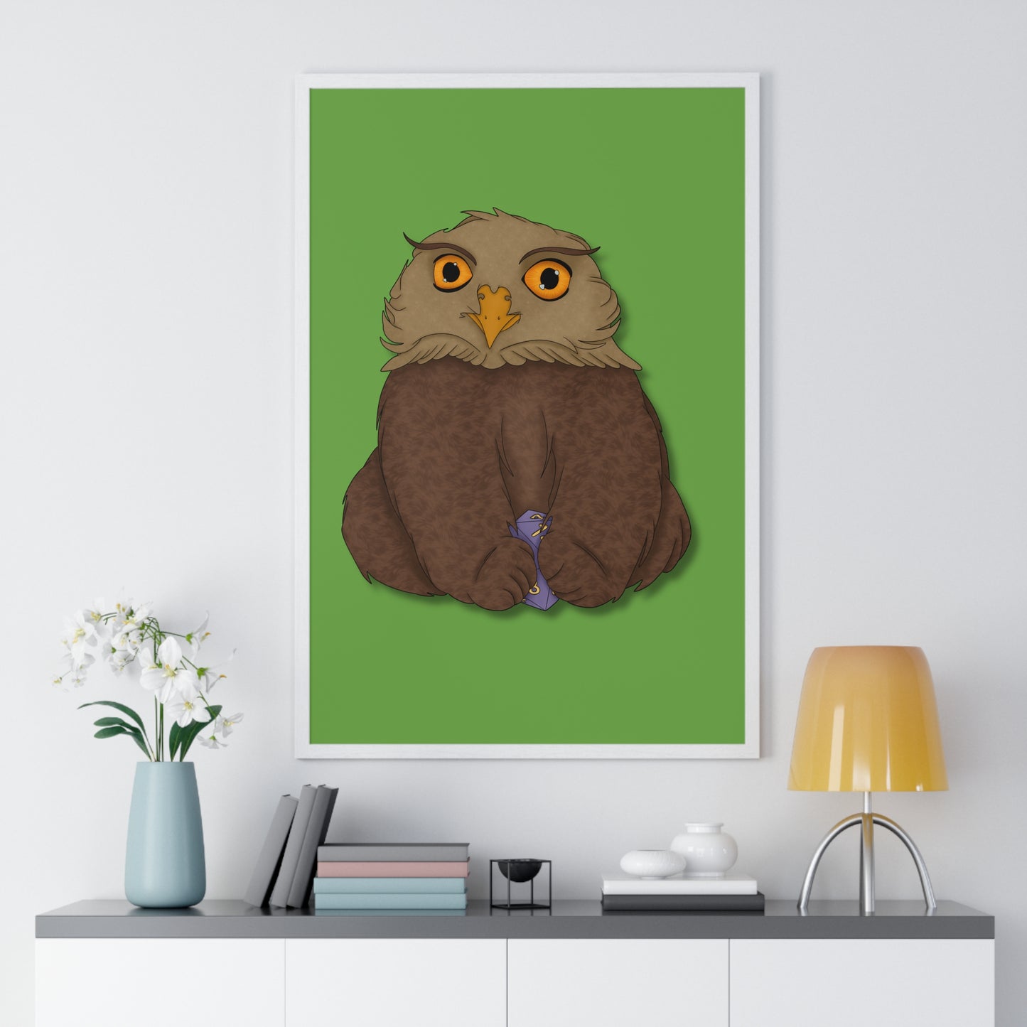 Owlbear Cub Vertical Framed Poster