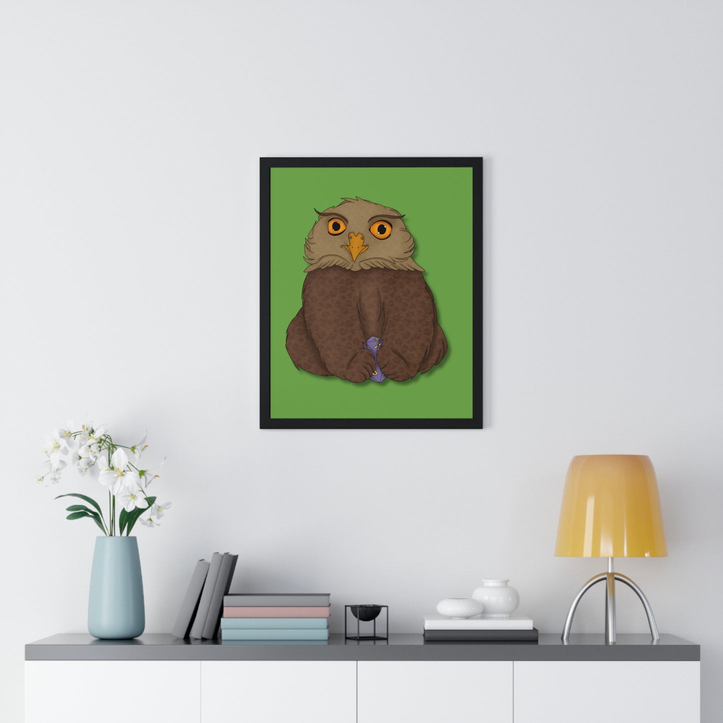 Owlbear Cub Vertical Framed Poster