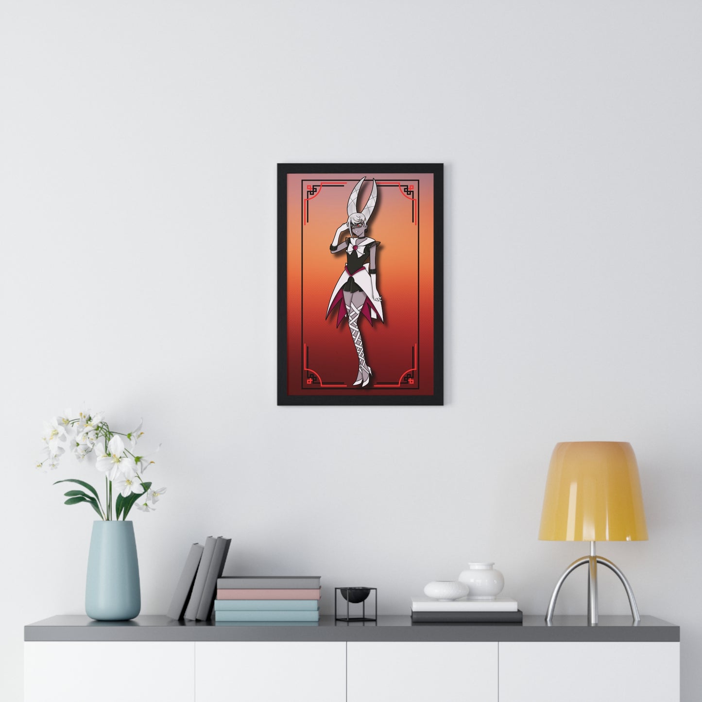 Space Warrior Carmilla Vertical Framed Poster