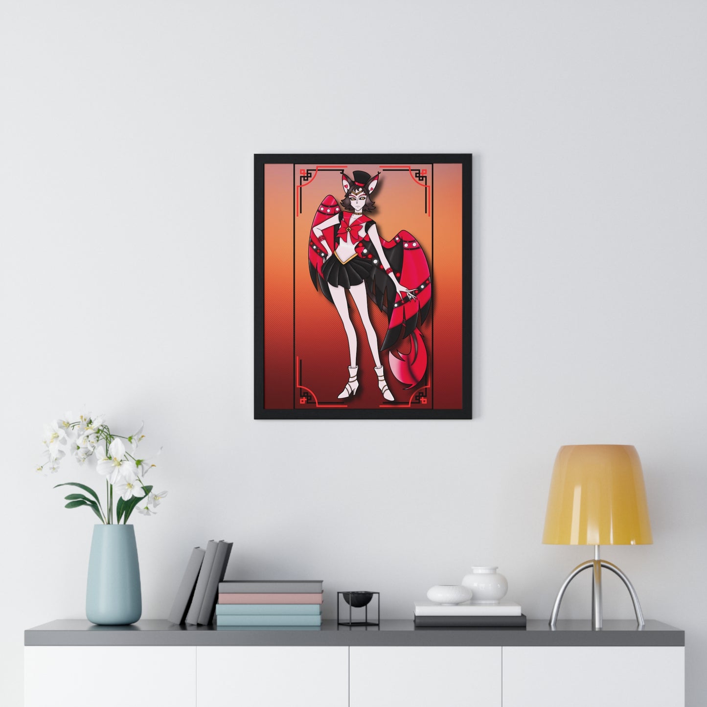 Space Warrior Husk Vertical Framed Poster