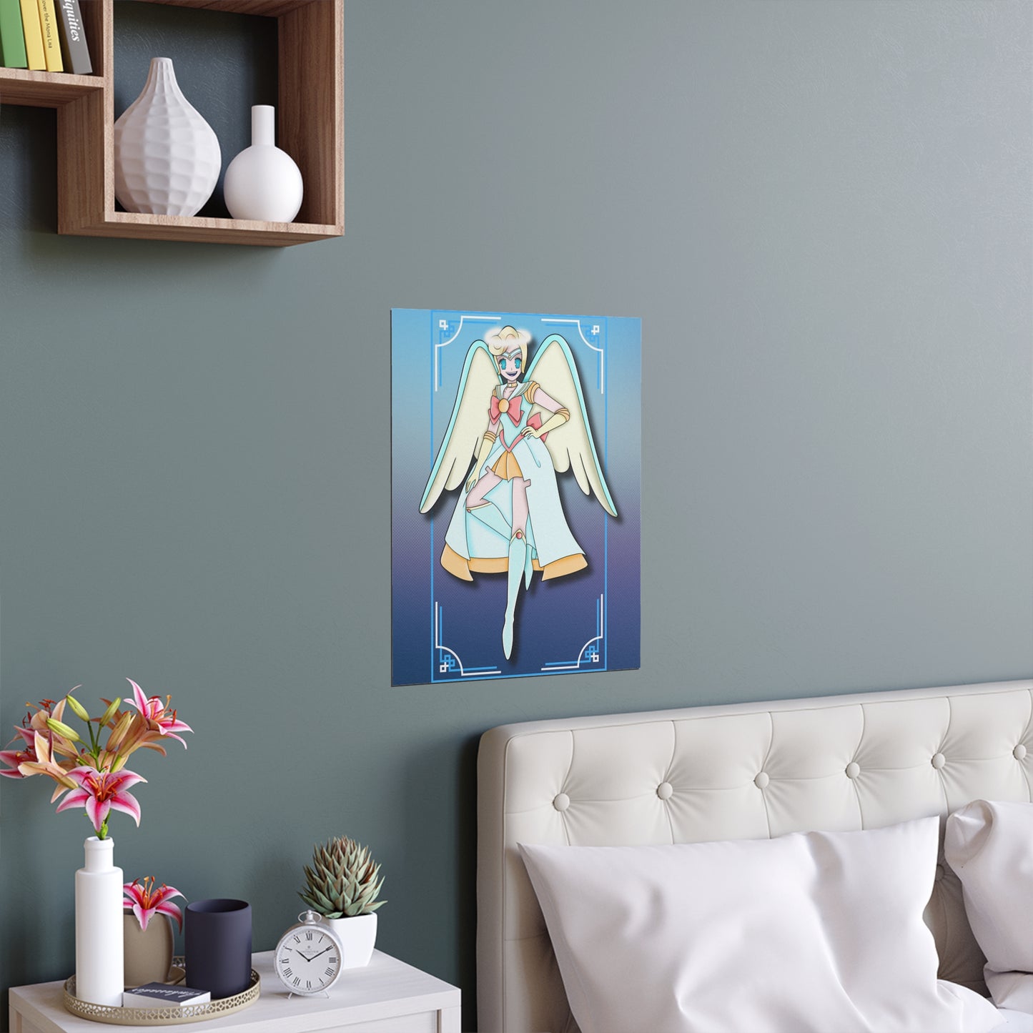 Space Warrior Saint Peter Indoor and Outdoor Silk Posters