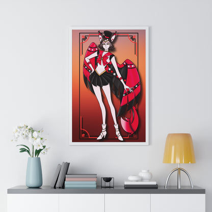 Space Warrior Husk Vertical Framed Poster