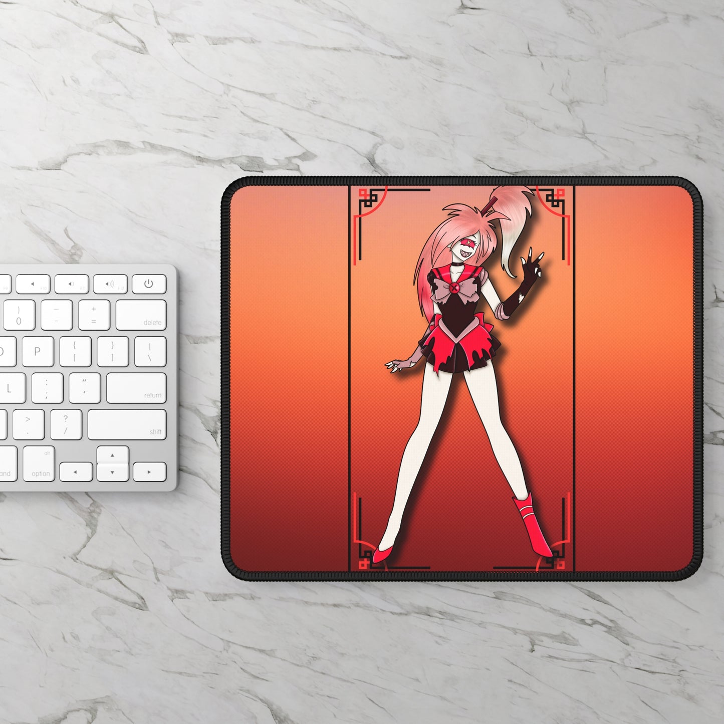 Space Warrior Cherri Bomb Gaming Mouse Pad