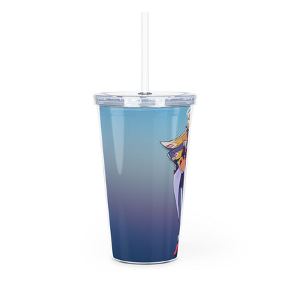 Space Warrior Sir Pentious Plastic Tumbler with Straw