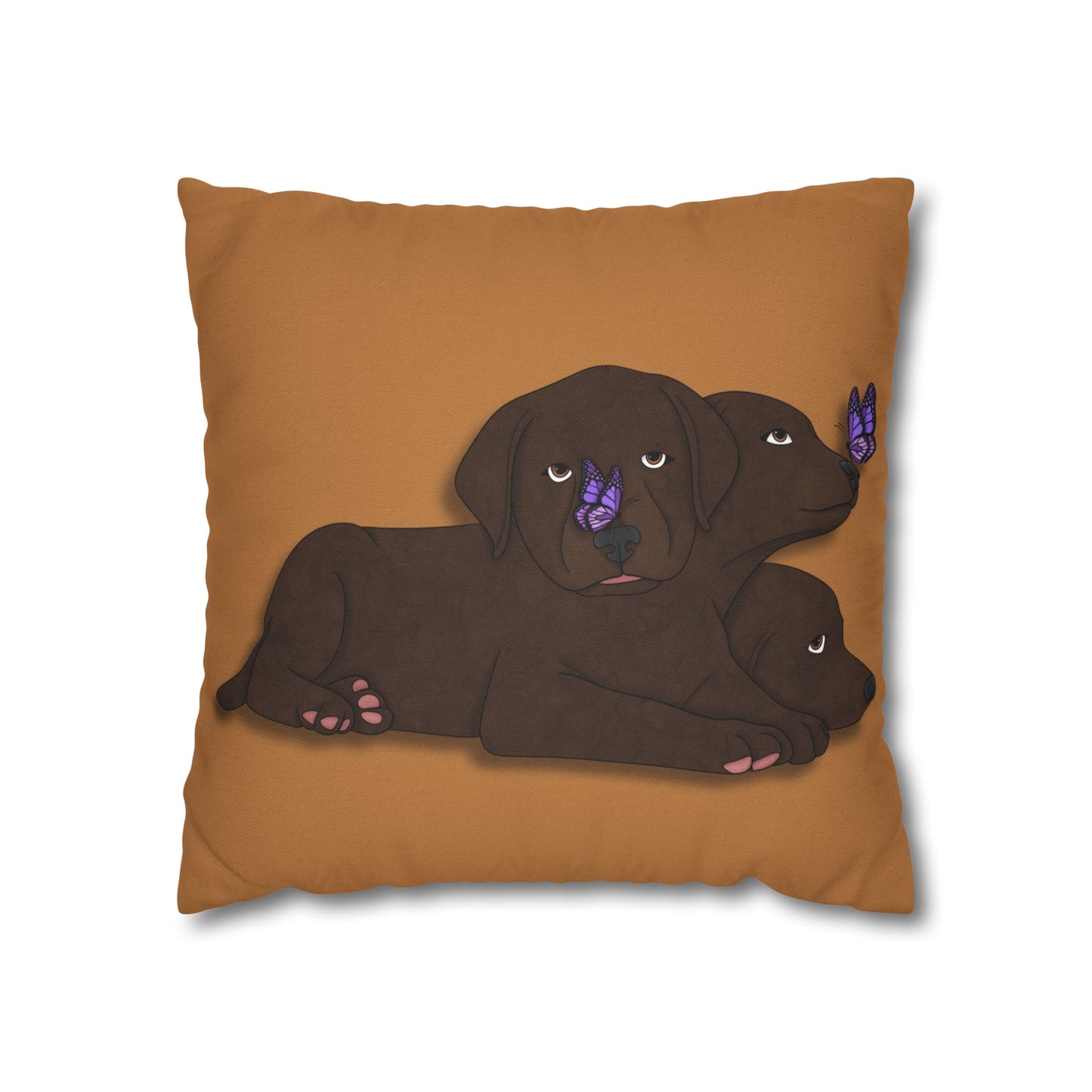 Cerberus Puppy Spun Polyester Square Pillowcase