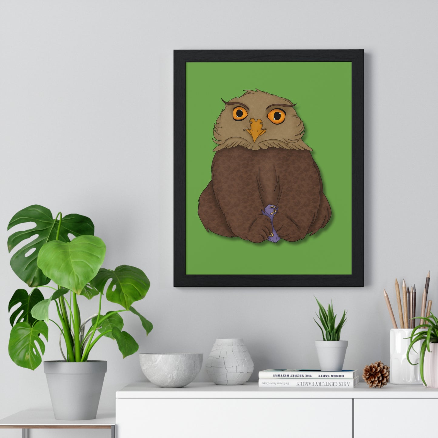 Owlbear Cub Vertical Framed Poster