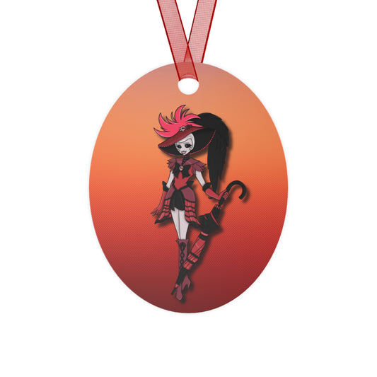 Space Warrior Rosie Metal Ornaments