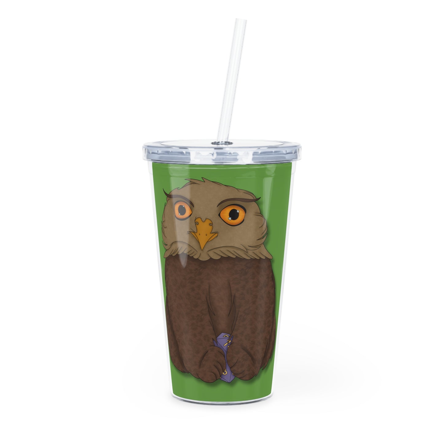 Owlbear Cub Plastic Tumbler with Straw