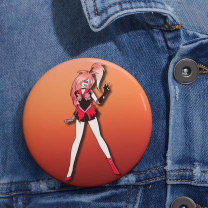 Space Warrior Cherri Bomb Pin Button