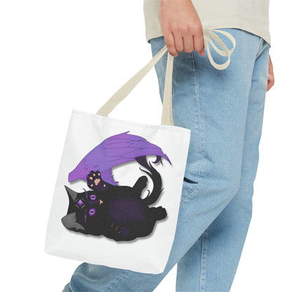 Winged Kitten Tote Bag