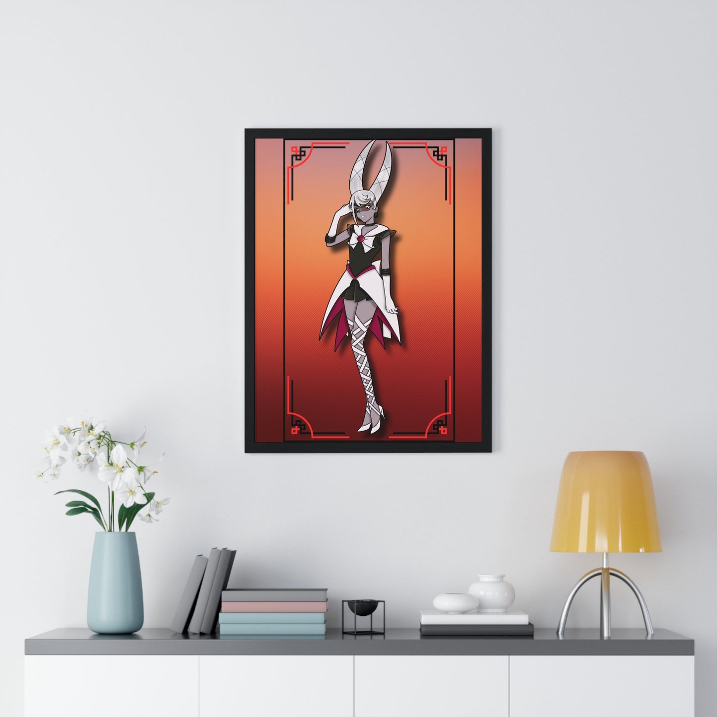 Space Warrior Carmilla Vertical Framed Poster