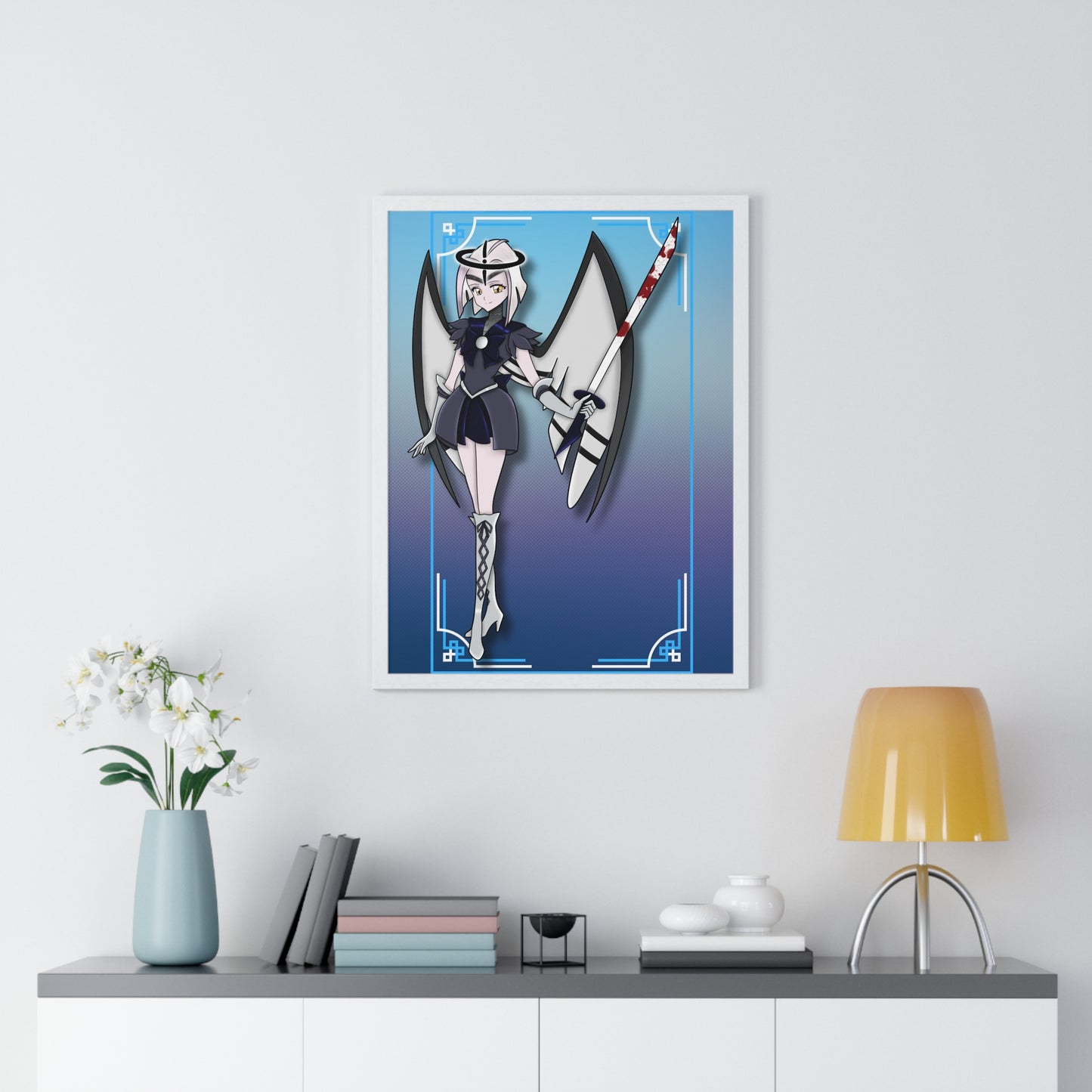 Space Warrior Lute Vertical Framed Poster