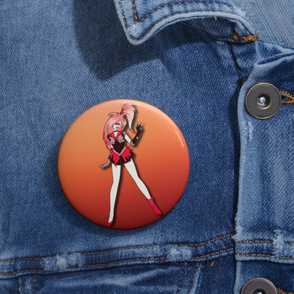 Space Warrior Cherri Bomb Pin Button