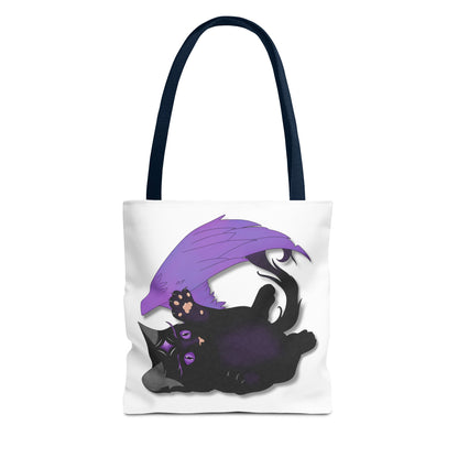 Winged Kitten Tote Bag