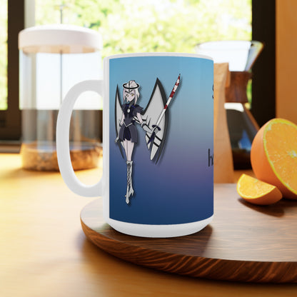 Space Warrior Lute White Ceramic Mug, 11oz and 15oz