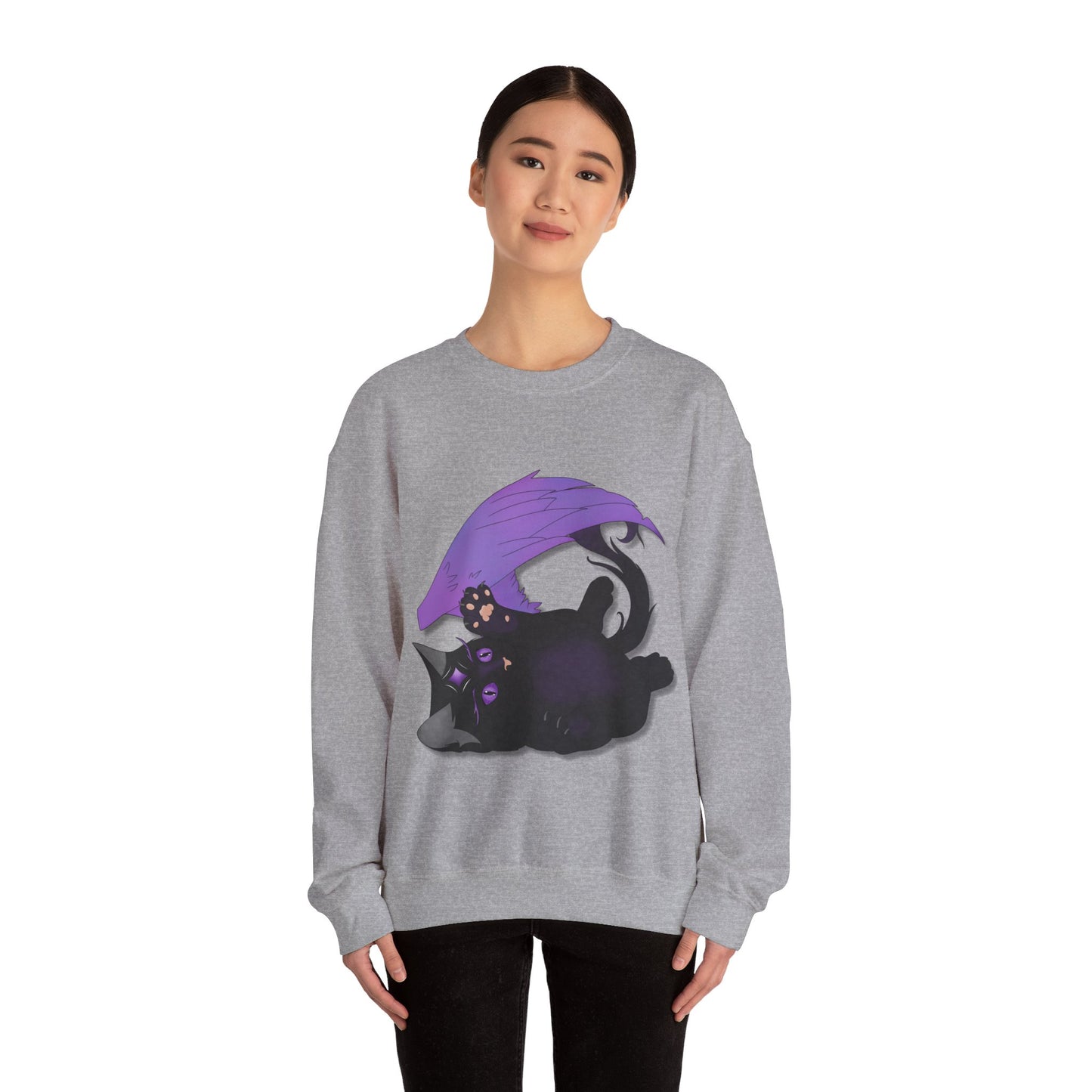 Winged Kitten Unisex Heavy Blend™ Crewneck Sweatshirt