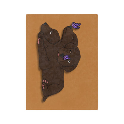 Cerberus Puppy Velveteen Microfiber Blanket