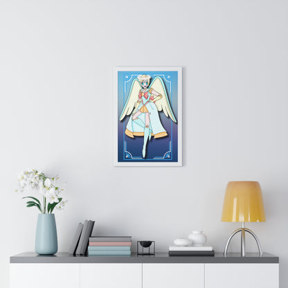 Space Warrior Saint Peter Vertical Framed Poster