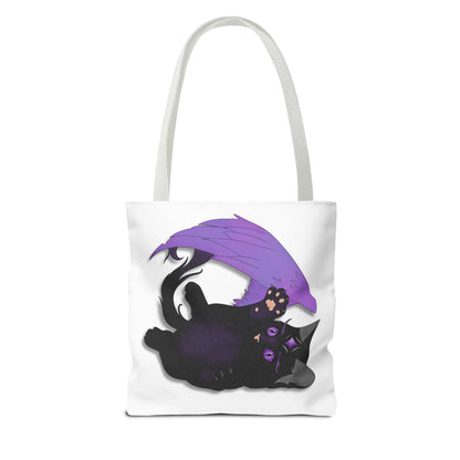 Winged Kitten Tote Bag