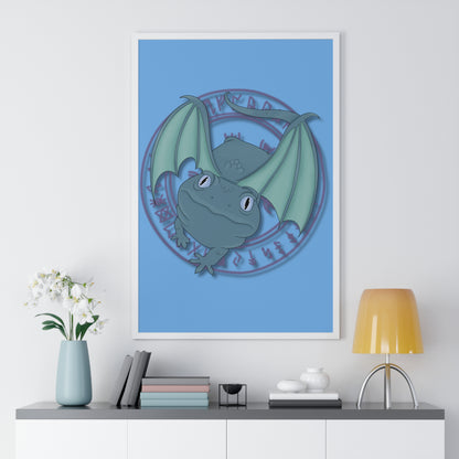 Baby Dragon Vertical Framed Poster